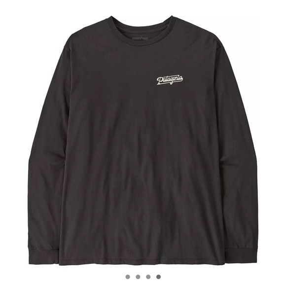 Patagonia Men's Medium Glider Long Sleeve T-Shirt Ink Black NWT Crewneck Cotton - Picture 5 of 10